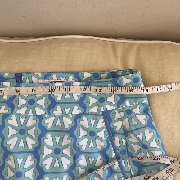 Vineyard Vines Skort Golf Women's 8 Blue Green Back Zip Pocket 2 Front Pockets - Picture 6 of 8